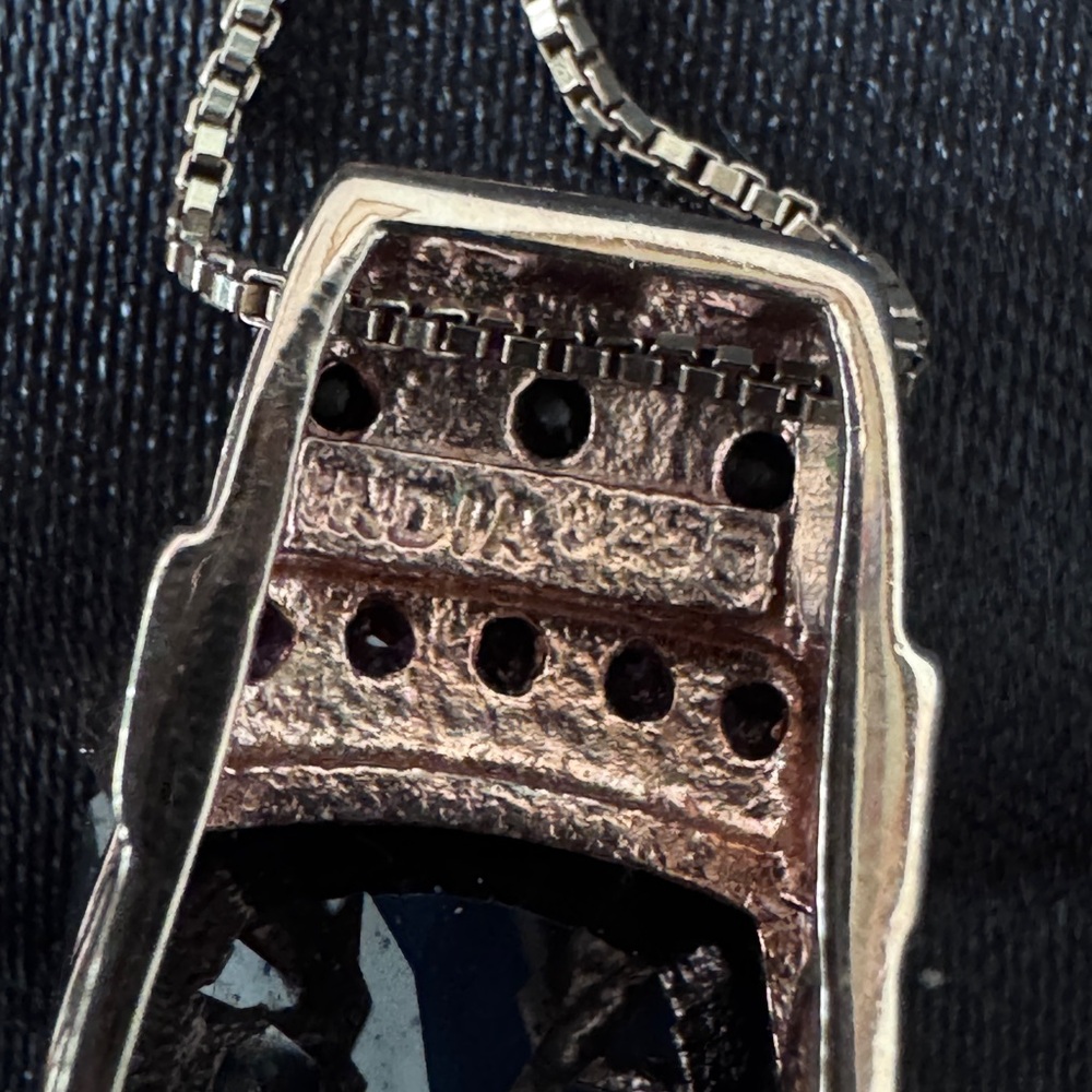Vintage Gold plated Sterling silver Women’s‎ Necklace Gemstone - Picture 4 of 5